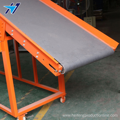 Orange abrasion resistant climbing conveyor